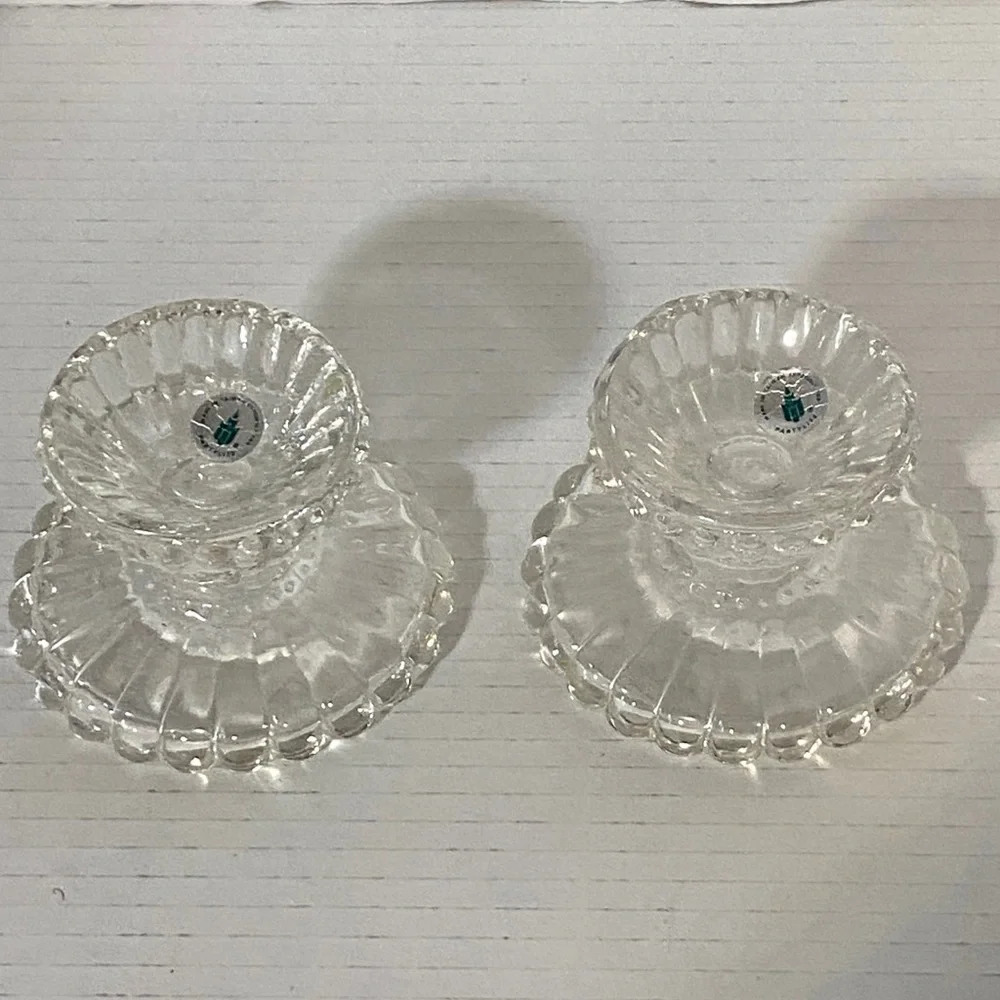 PartyLite Glass Candle Holder Set of 2 - Picture 3 of 7